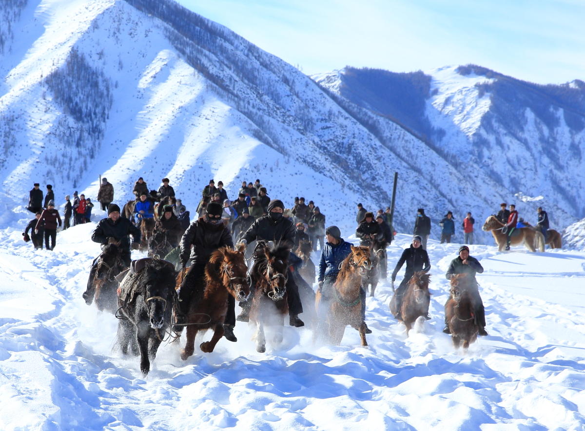 雪地赛马1(富蕴宣传部供图)